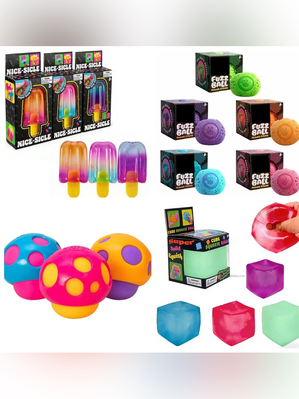 Multicolor Kids Squishy Toy Bundle Pack - Assorted